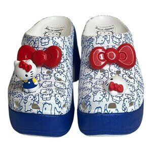 Crocs Hello Kitty 50th Anniversary Blue Glitter Siren Clog Men 9 / Women 11